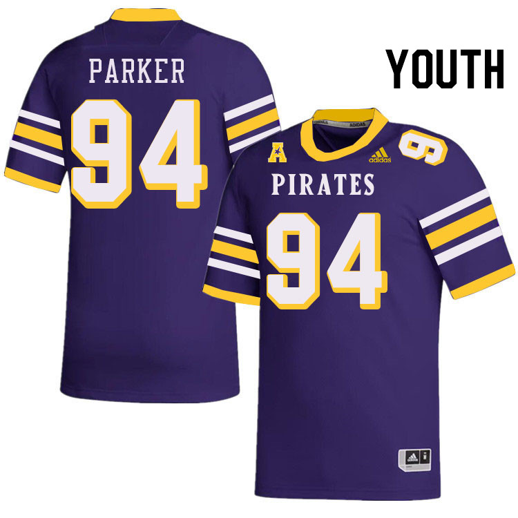 Youth #94 Carson Parker ECU Pirates College Football Jerseys Stitched-Throwback